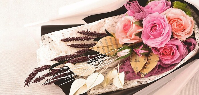 a handmade bouquet of flowers