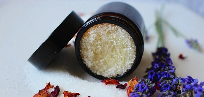 a homemade sugar scrub